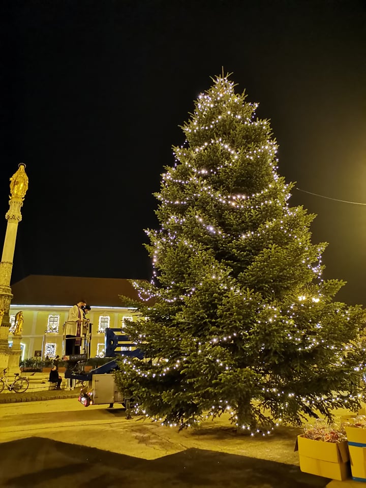 Okićen bor ispred Zagrebačke katedrale